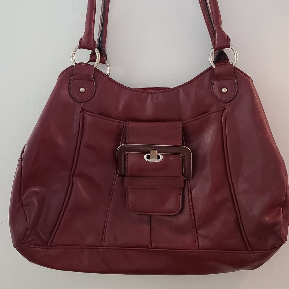 Fiorelli two handle shoulder bag, maroon, vintage, hobo